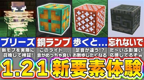 【マイクラ121】最新モブ「ブリーズ」も先行体験！？面白すぎるアプデ追加要素を紹介！【まいくら・マインクラフト】 Minecraft