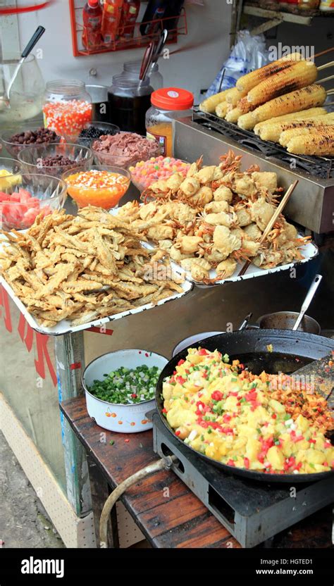 Assorted Chinese Street Food In Chongqing China Stock Photo Alamy