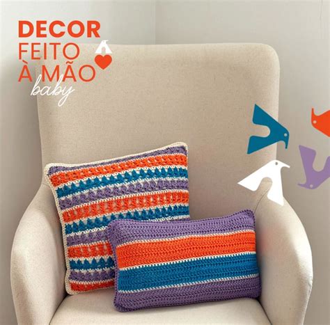 Duo De Almofadas Em Croch Decor Feito M O Baby Fio Bella Arte