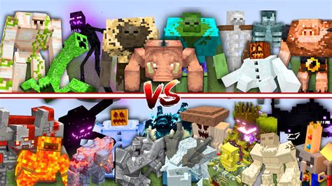 MUTANT MOBS Vs BOSSES In Minecraft Mob Battle Minecraft Videos