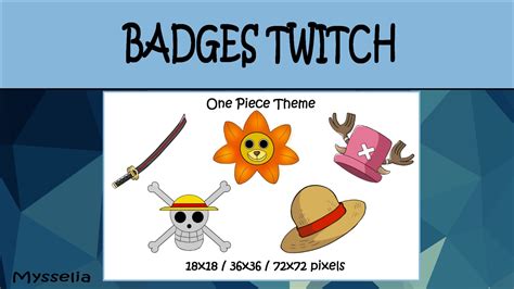 Badges Twitch One Piece Theme | Etsy