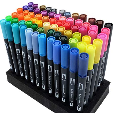 72 Colors Dual Tip Brush Pens Highlighter 72 Art Markers 0 4mm Fine Li Gcquill