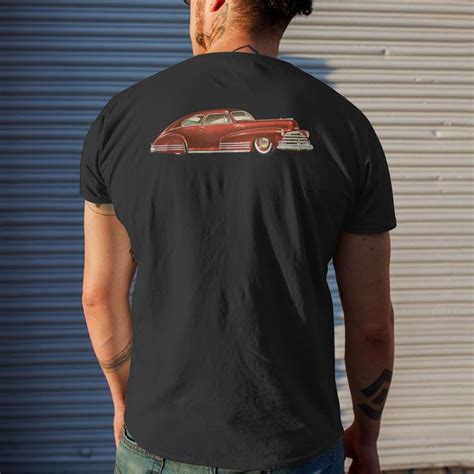 1947 48 Fleetline Low Rider Kustom Lead Sled Custom Hot Rod Men S T Shirt Back Print Mazezy