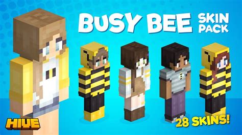 Busy Bee Skin Pack By The Hive Minecraft Skin Pack Minecraft Bedrock Marketplace Explorer