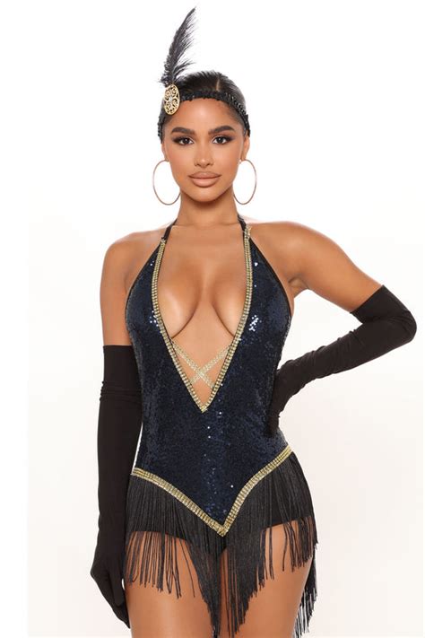 Party Like The 20s 3 Piece Costume Set Black Combo Fashion Nova