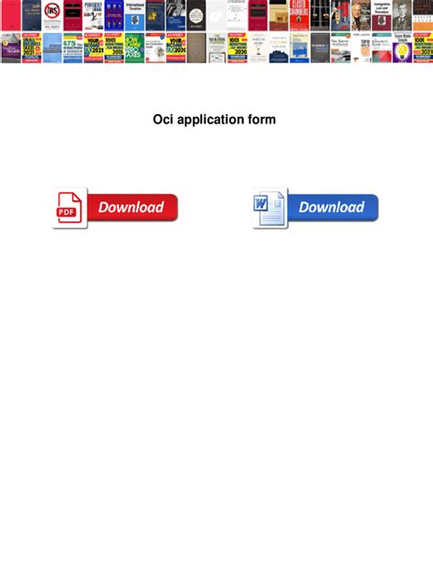 Fillable Online Oci Application Form Pdf Oci Application Form Pdf Fax