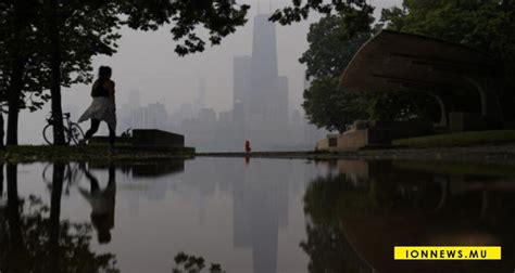 Feux de forêt au Canada tout le continent nord américain pollué par