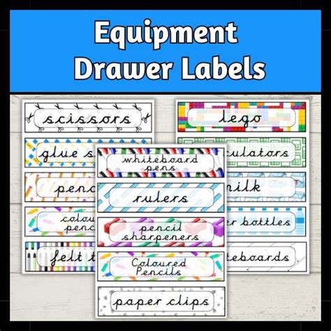 Equipment Drawer Labels PrimaryResourceRack