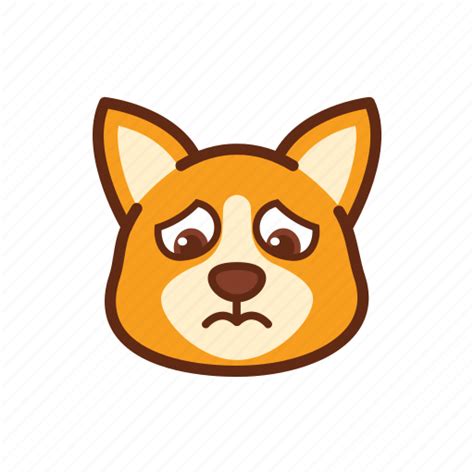 Corgi Cry Cute Dog Emoticon Expression Sad Icon Download On