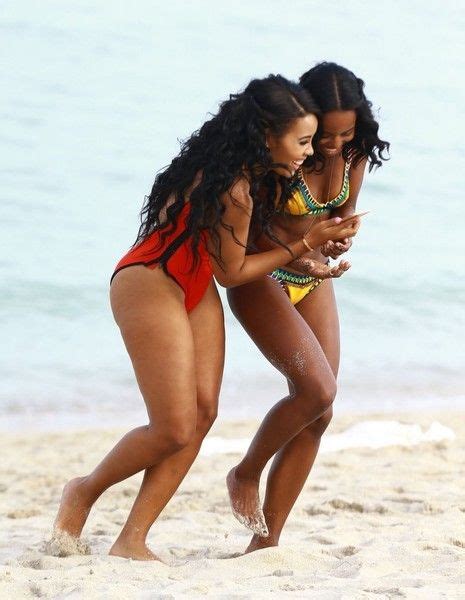 Beach Babe Angela Simmons Flaunts Her Bod Yoga Skills In A Red Hot