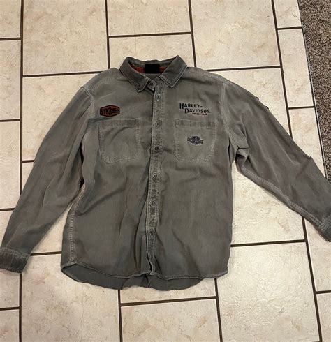 Harley Davidson Mens Button Up Gem