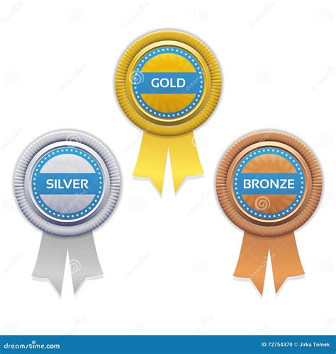 Concessões Do Ouro Da Prata E Do Bronze Vetor Ilustração do Vetor