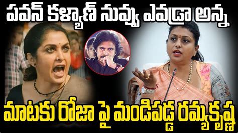 పవన్ కళ్యాణ్ నువ్వు ఎవడ్రా అన్న మాటలకు రోజా పై మండిపడ్డ రమ్యకృష్ట