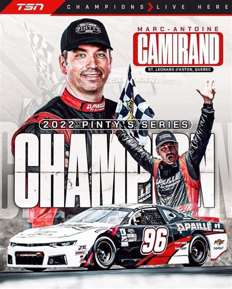 Marc Antoine Camirand Wins First NASCAR Pintys Series Championship