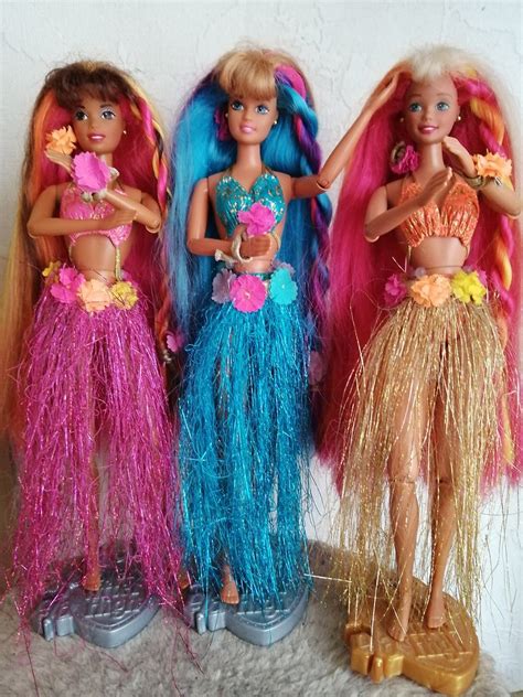 Christie Teresa and Barbie Hula Hair 1996 Galvinéa Flickr