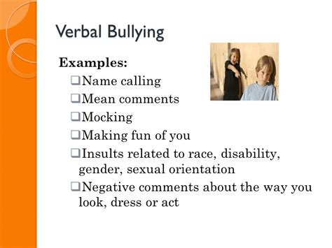 Verbal Bullying Examples - bullying