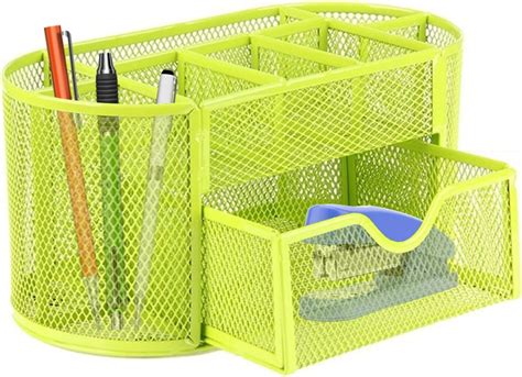 Detectalia Schreibtisch Organizer Und Stifthalter Mit Schublade Und 6