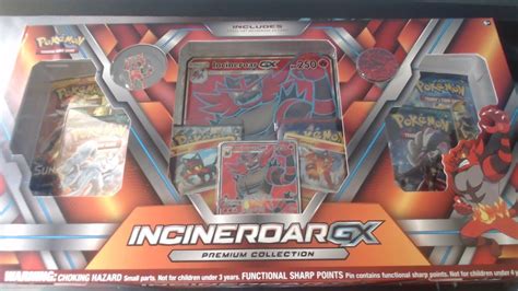 Opening A Incineroar Gx Premium Collection Box That Gold Though