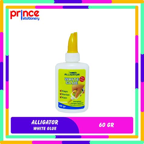 Jual Alligator Pvac White Glue 60 Gr Lem Kertas Putih Pvac Shopee