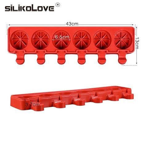 SILIKOLOVE 6 wnęka silikonowa forma lód forma na k Grandado