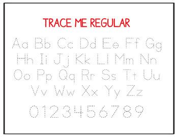 Alphabet Tracing Fonts • Primary Font TRACE ME Lined and Unlined Tracing Fonts