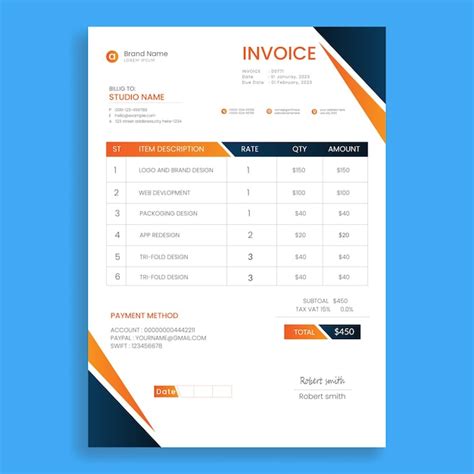 Premium Vector Corporate Business Invoice Design