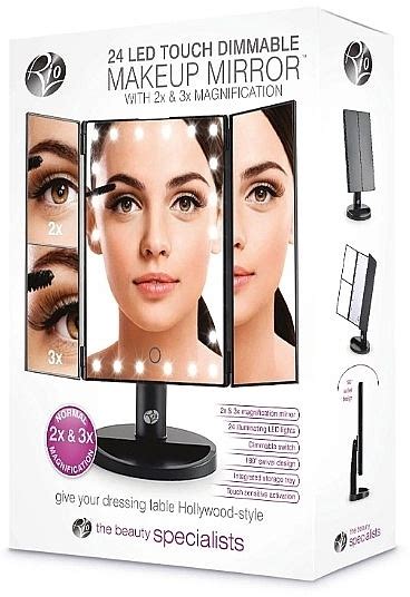 Rio Beauty Led Touch Dimmable Way Makeup Mirror With X