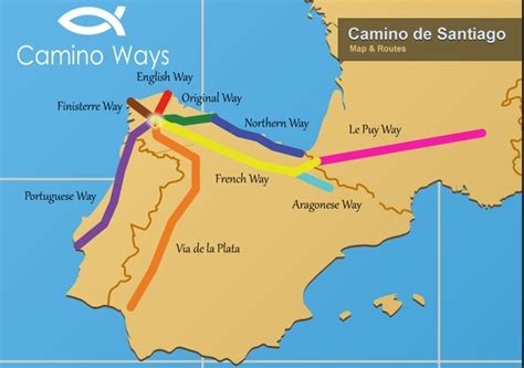 Map of camino de santiago routes - lukoolX