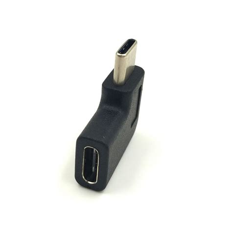 Adaptador Macho A Hembra De 90 Grados Tipo L USB 3 1 Tipo C Conector