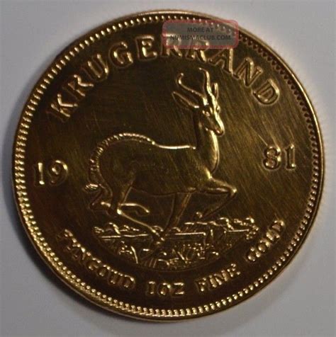 South Africa 1981 Krugerrand 1 Oz 917 Fine Gold Bullion Coin
