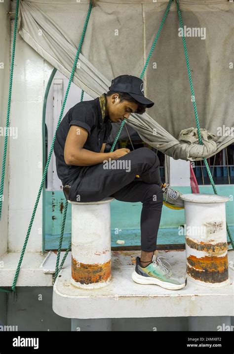 Ferry To Barisal Passenger Dhaka Division Dhaka Bangladesh Stock