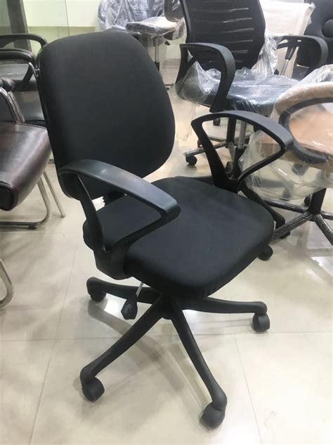 Low Back Revolving Fabric Office Chair Fixed Arms At Rs In Kolkata