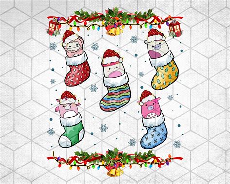 Merry Squishmas Png Squishmallow Christmas Png Santa Claus Etsy