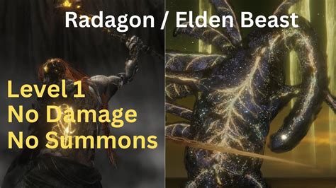 Elden Ring Radagon Elden Beast Level 1 No Damage No Summons YouTube