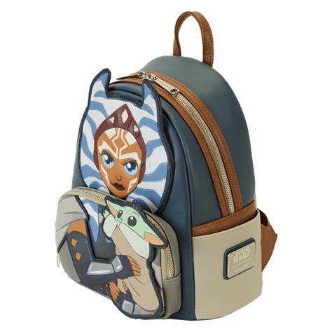 Ahsoka Holding Grogu Mini Backpack Mandalorian Loungefly Backpack