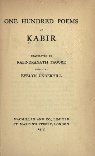 One Hundred Poems Of Kabir Tr By Rabindranath Tagore Assisted By