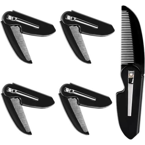 Lot De Peignes De Poche Pliables Pour Cheveux Et Barbe Petit Peigne