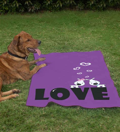 Buy Typographic Small Violet Fabric Dog Blanket At 33 Off By Right