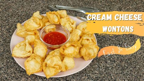 Super Easy Cream Cheese Wontons Youtube