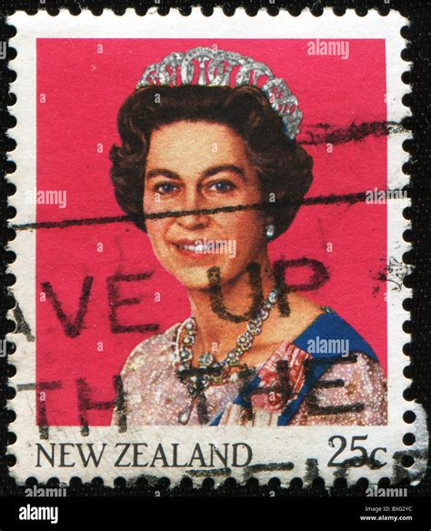 New Zealand Circa A Stamp Printed In New Zealand Shows Queen