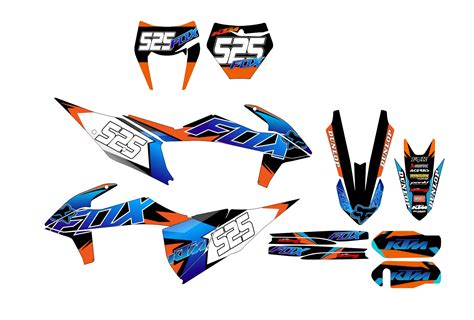 Ktm Sx Sxf Graphic Kit Fox Kitdeco Moto Fr