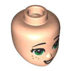 Lego Part Pr Minidoll Head With Green Eyes Freckles Peach