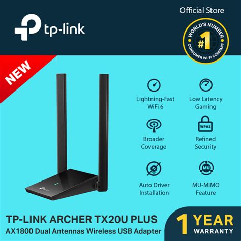 Tp Link Archer Tx U Plus Ax Wi Fi Dual Antennas High Gain