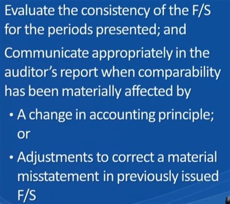 102 Consistency Of Financial Statements Flashcards Quizlet