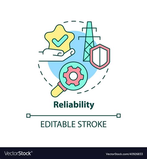reliability concept icon royalty  vector image
