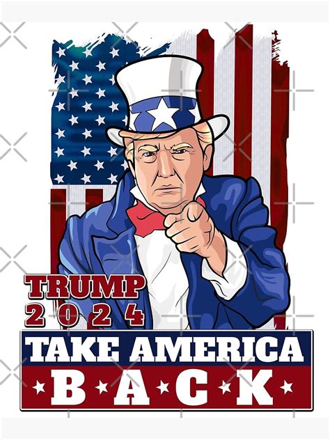 "Trump 2024 Take America Back" Poster for Sale by hip-hop-art | Redbubble