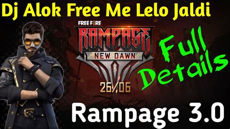 How To Get Dj Alok For Free Rampage 3 0 Free Fire