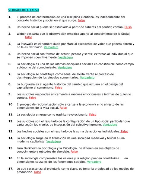 Primer Parcial Modulo 1 Y 2 Sociologia 2022 VERDADERO O FALSO El