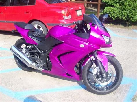 Purple Kawasaki Ninja 250r