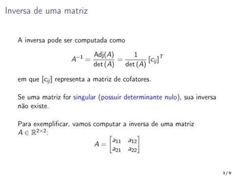 Como Calcular A Inversa De Uma Matriz Youtube